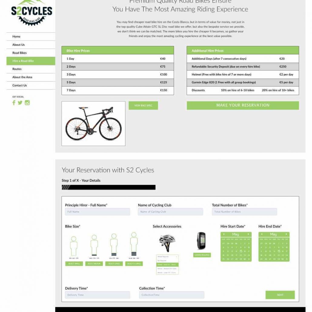 S2 Cycles Website Design